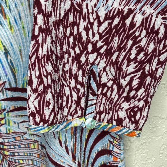 Anthropologie Fig and Flower Tropical Floral Print Tunic Dress Women's Size XL - Picture 7 of 13